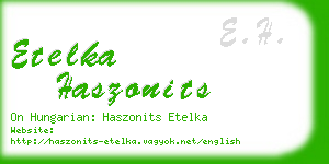 etelka haszonits business card